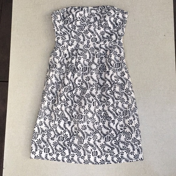 J. Crew Dresses & Skirts - J Crew 0 Dress Strapless Mini Black Toile Cream